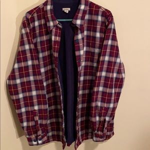 LLBEAN FLEECE LINED FLANNEL SHIRT